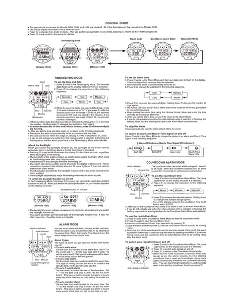 Casio Casio G-Shock Men'S Watch DW90521VCF User's Manual - Free PDF Download (2 Pages)