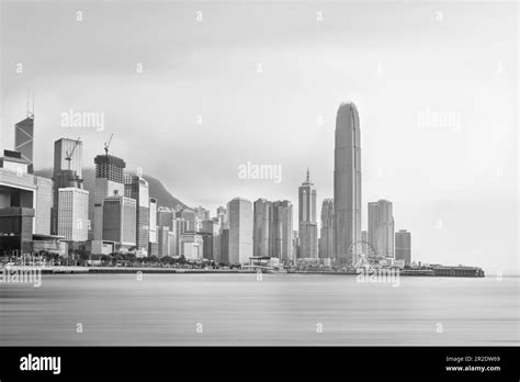 Hong Kong Skyline view with beautiful buildings from Harbourfront Promenade Stock Photo - Alamy