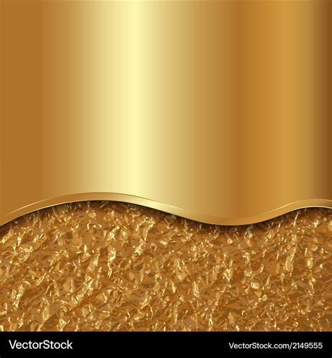 Abstract gold background with curve and foil Vector Image