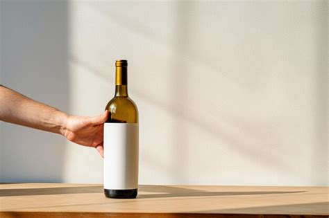 Premium AI Image | Product photo of hand with wine bottle