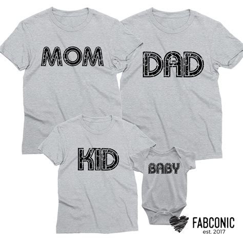 Mom Dad Baby Shirts, Matching Family Shirts, Funny Gift for Family