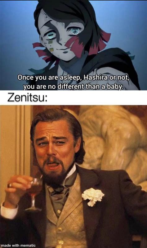 Zenitsu when sleeping : r/Animemes