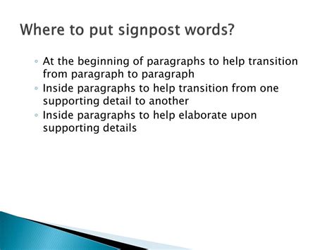 PPT - Signpost Words PowerPoint Presentation, free download - ID:2484917