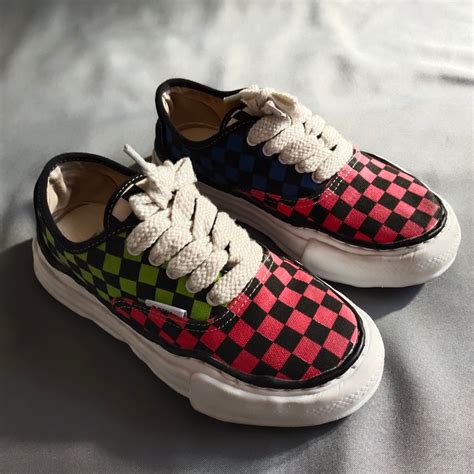 MAISON MIHARA YASUHIRO - Checked Canvas Low Sneaker, Men's Fashion ...
