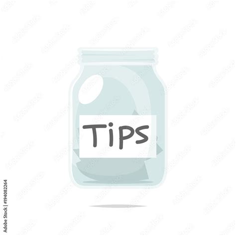 Tip jar cartoon vector isolated Stock Vector | Adobe Stock