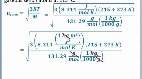 CHEMISTRY 101 - Root mean square velocity of gas molecules - YouTube