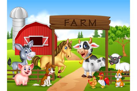 Farm Animals Vector Set Graphic by tigatelusiji · Creative Fabrica