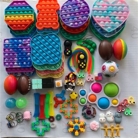 1/16/24/25pcs Fidget Toys Pack Anti Stress Set Popit Gift For Adults Children Squishy Sensory ...