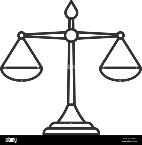 Justice scales linear icon. Thin line illustration. Equality. Judgement. Contour symbol. Vector ...