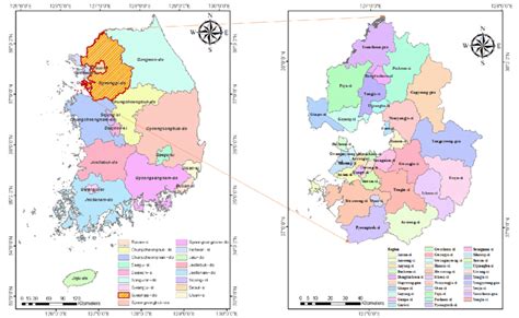 Study area (Gyeonggi province in South Korea). | Download Scientific Diagram