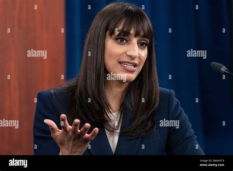 Pentagon spokeswoman Sabrina Singh speaks during a media briefing at the Pentagon, Thursday, Jan ...