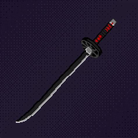 Tanjiro's Black Sword - Fan Pixel Art : DemonSlayerAnime