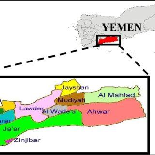 Map of Abyan Governorate | Download Scientific Diagram