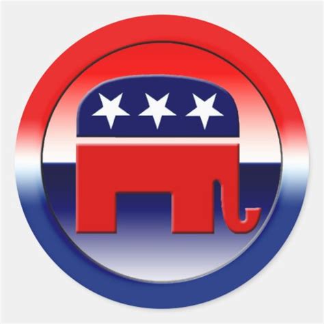 Republican Party Symbol Round Sticker | Zazzle