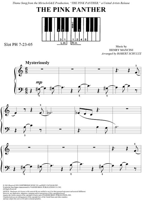 The Pink Panther Sheet Music | Piano lessons, Sheet music, Easy piano sheet music