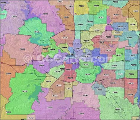 29 Fort Worth Zip Code Map Maps Database Source