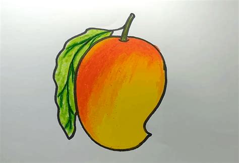 Mango Drawing Step by Step For Kids #Mango #Drawing