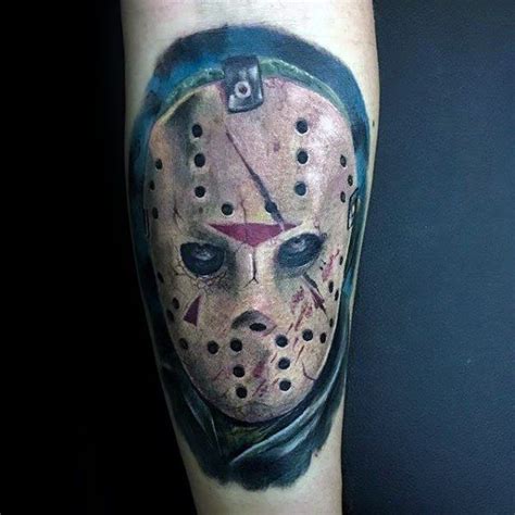 60 Jason Maske Tattoo-Designs für Männer – Freitag Die 13. Ideen ...