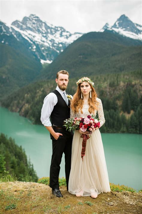 Diablo Lake Elopement BHLDN ©PhotographybyBettyElaine | Elopement wedding photography, Intimate ...