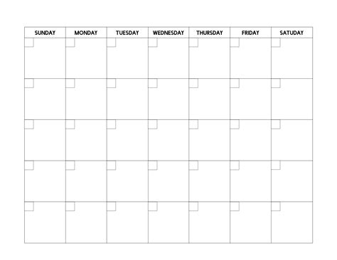 Free Blank Calendar Printable | Example Calendar Printable