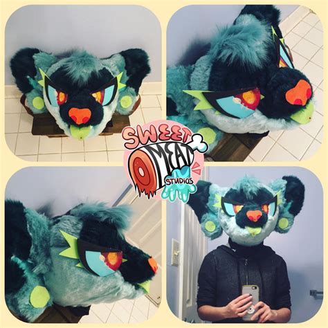 Newt Fursuit Head WIP by servalsurf on DeviantArt