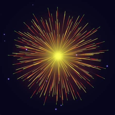 Premium Vector | Yellow fireworks background