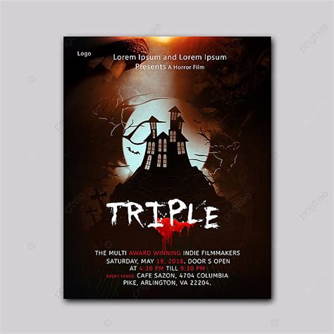 Horror Movie Poster Template Download on Pngtree