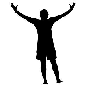 Victory Man Silhouette clipart, cliparts of Victory Man Silhouette free download (wmf, eps, emf ...
