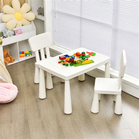 Zoomie Kids Nila Kids 3 Piece Rectangular Play / Activity Table and Chair Set & Reviews | Wayfair