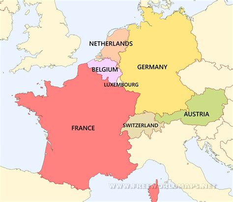 Western Europe countries - by Freeworldmaps.net