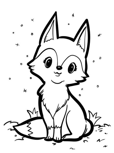 Cute Fox Coloring Pages Fox Coloring Page Animal Coloring Pages | Porn ...