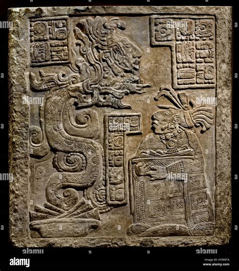 The Yaxchilan Lintels - Classic Maya 770 AD Lintel 15 Lady Wak Stock Photo, Royalty Free Image ...