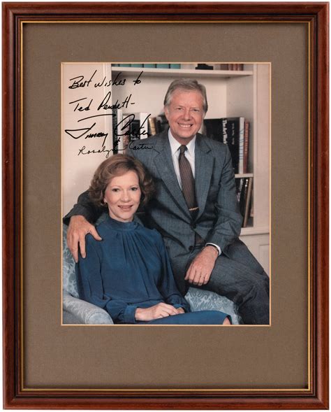 Hake's - JIMMY & ROSALYNN CARTER SIGNED & FRAMED PHOTO.