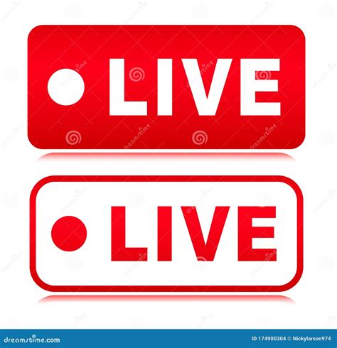 Vector Live Symbol Icon Design Stock Vector - Illustration of broadcast, graphic: 174900304