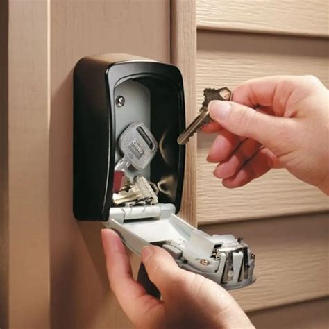 Door hardware key safe Wall Mounted Key Storage Box Combination Key Storage LOCK Box Aluminum ...