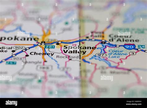 Spokane valley map hi-res stock photography and images - Alamy