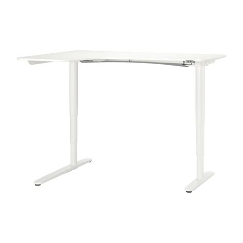 BEKANT corner desk left sit/stand, white, 63x431/4" - IKEA