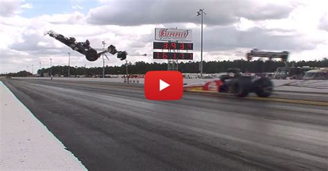 NHRA Dragster Goes Airborne In Terrible Crash | Engaging Car News ...