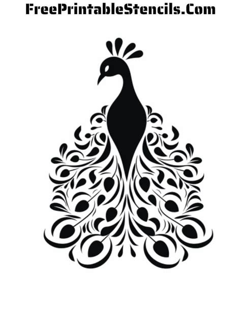 Free Printable Peacock Stencils - Free Printable Stencils