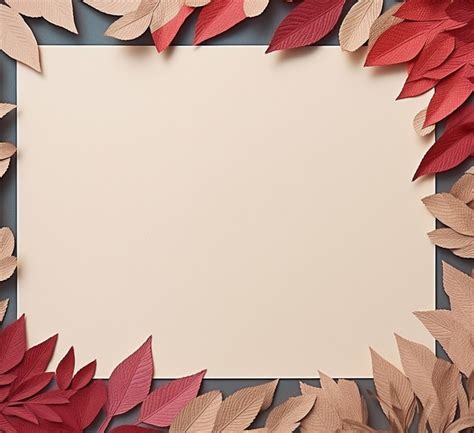 Paper Leaves Banner Background, Banner Frame, Autumn, Brown Background ...