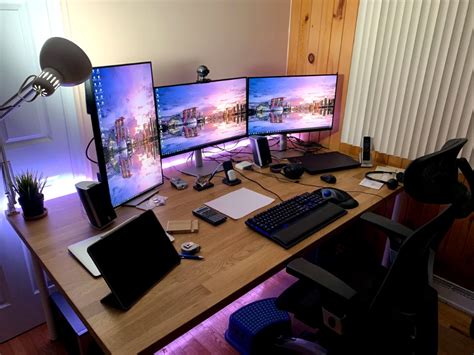 Triple Monitor Desk Setup - Ultimate Gaming and Productivity Station