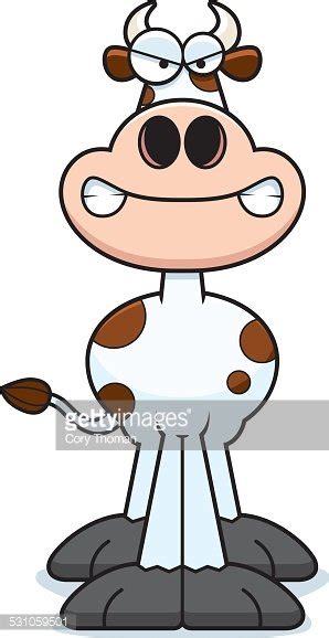 Angry Cartoon Cow Stock Clipart | Royalty-Free | FreeImages