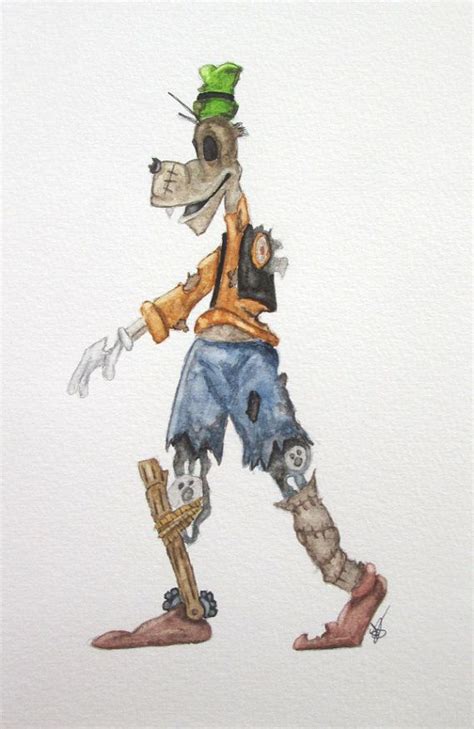 Print of original watercolor Zombie Goofy by PepperboxCreations, $12.00 ...