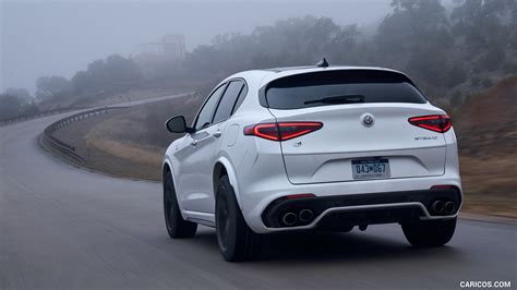 2018 Alfa Romeo Stelvio Quadrifoglio (Color: Trofeo White) - Rear | Caricos