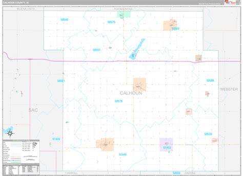 Calhoun County, IA Wall Map Premium Style by MarketMAPS - MapSales