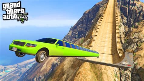 MEGA RAMP LIMOUSINE GTA 5 ! - YouTube