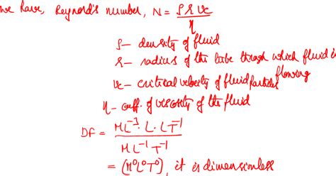 Reynolds Number Formula