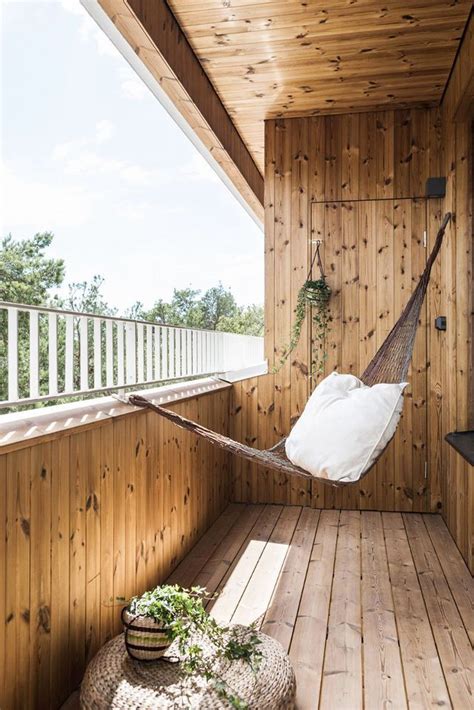 Small-Space Scandinavian Design—Hammock on the Balcony | Small balcony design, Balcony design ...