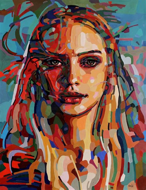 Portraits series, years 2015-2018 in 2020 | Acrylic portrait painting, Portrait art, Abstract ...