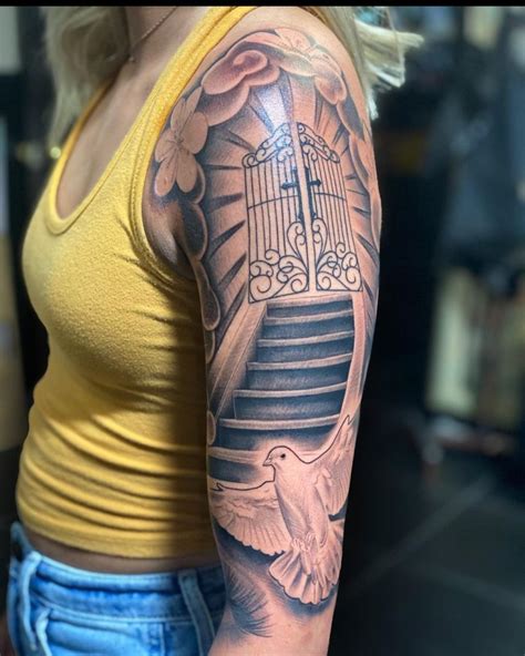 90+ Amazing Stairway To Heaven Tattoo Designs You Need To See! - Outsons